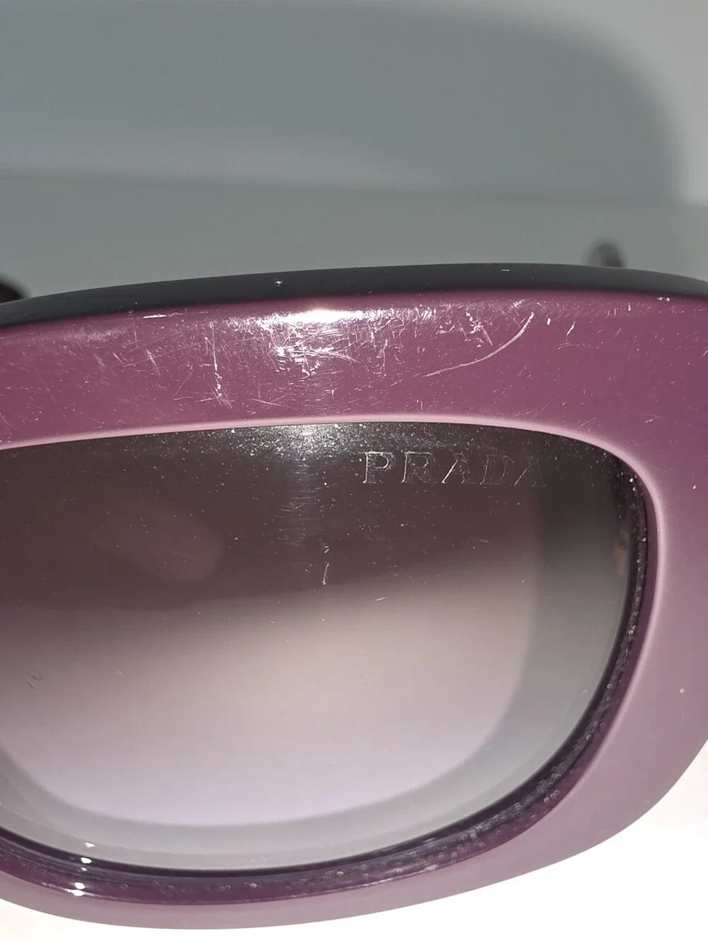 Prada Sunglasses Baroque Swirl Round Purple Marble